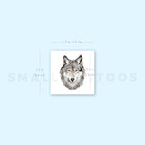 Wolf Portrait Temporary Tattoo (Set of 3)