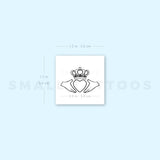 Small Claddagh Temporary Tattoo (Set of 3)