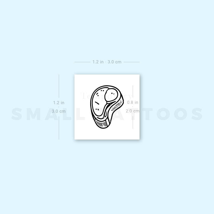 Steak Temporary Tattoo (Set of 3)