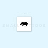 Hippopotamus Temporary Tattoo (Set of 3)