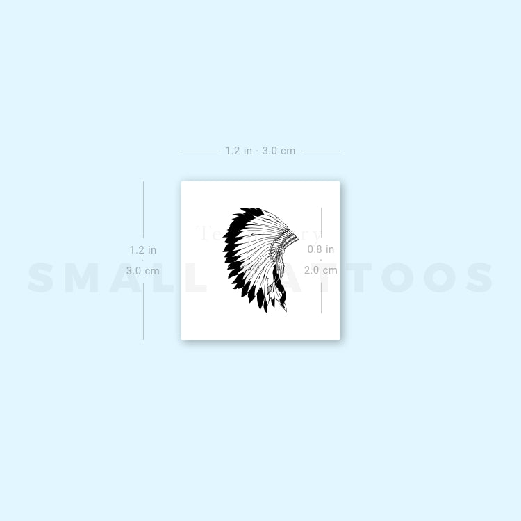 War Bonnet Temporary Tattoo (Set of 3)