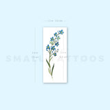 Delicate Watercolor Forget-me-not Temporary Tattoo (Set of 3)