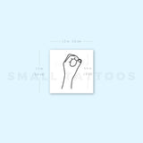 Sign Language O Temporary Tattoo (Set of 3)