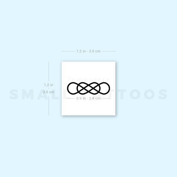 Interlaced Double Infinity Temporary Tattoo (Set of 3)