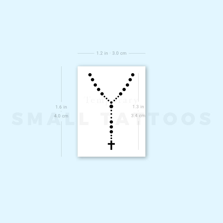 Rosary Temporary Tattoo (Set of 3)