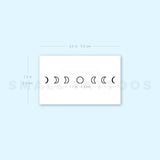 Fine Line Moon Phases Temporary Tattoo (Set of 3)