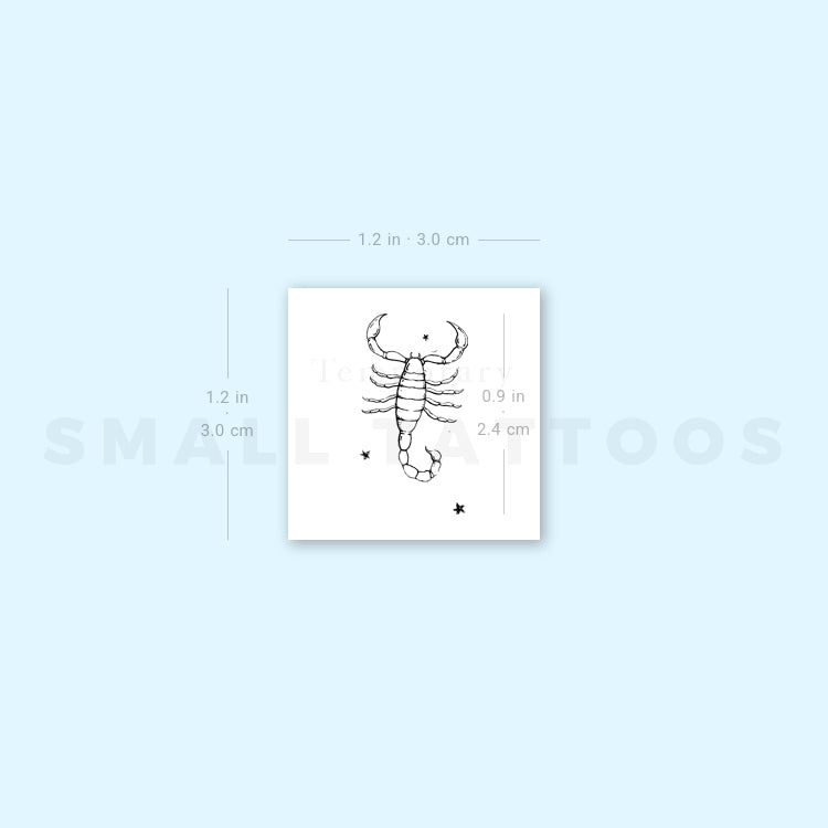 Little Scorpion By Stefano Mazza Temporary Tattoo (Set of 3)