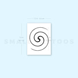 Fermat's Spiral Temporary Tattoo (Set of 3)