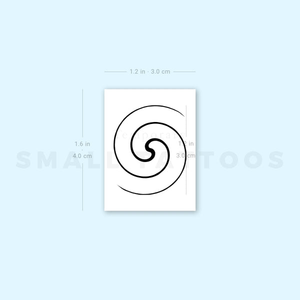 Fermat's Spiral Temporary Tattoo (Set of 3)