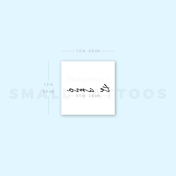 Te Amo Temporary Tattoo (Set of 3)