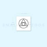 Philosopher's Stone Symbol Temporary Tattoo (Set of 3)