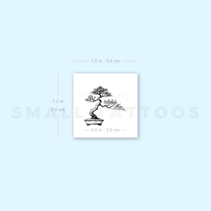 minimalist bonsai tattoo Bonsai Temporary Tattoo (Set of 3) – Small Tattoos