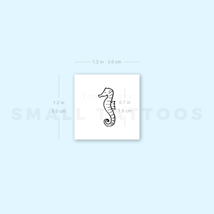 Little Seahorse Temporary Tattoo (Set of 3)