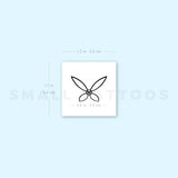 Small Witch's Knot Butterfly Temporary Tattoo (Set of 3)