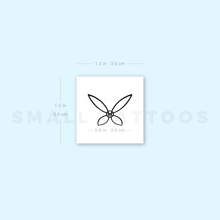 Small Witch's Knot Butterfly Temporary Tattoo (Set of 3)