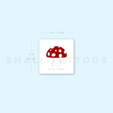 Red Mushroom Temporary Tattoo (Set of 3)