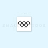 Black Olympic Rings Temporary Tattoo (Set of 3)