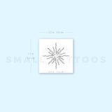 Single Line Abstract Sun Temporary Tattoo (Set of 3)