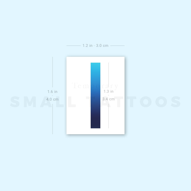 Blue Ink Spectrum Temporary Tattoo (Set of 3)