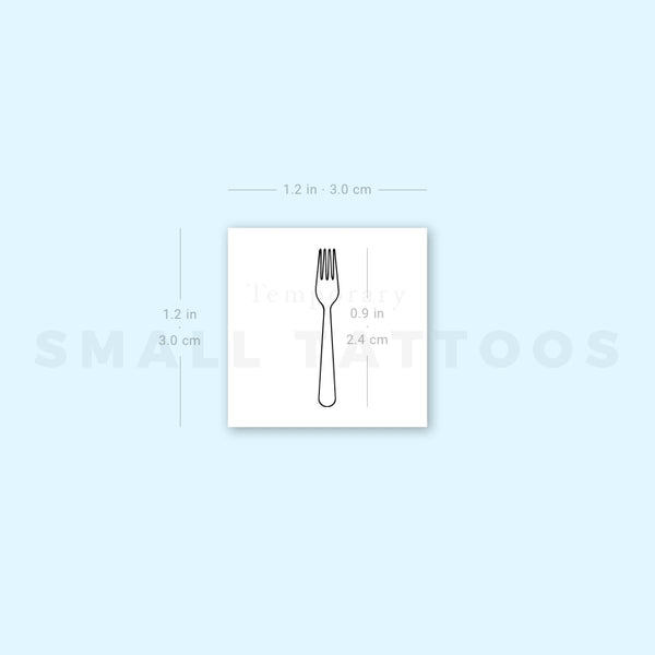 Fork Temporary Tattoo (Set of 3)