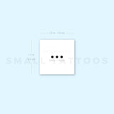 Morse Code S Temporary Tattoo (Set of 3)