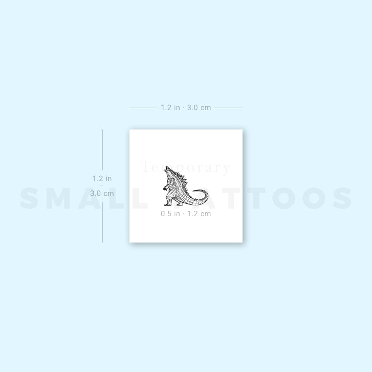 Tiny Godzilla Temporary Tattoo (Set of 3)