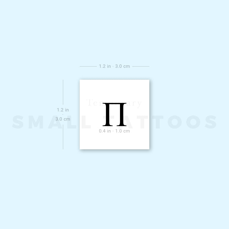Uppercase Pi Temporary Tattoo Set Of 3 Small Tattoos uppercase-pi-temporary-tattoo-set-of-3-small-tattoos