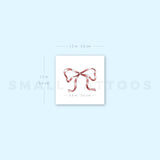 Red Ribbon Temporary Tattoo (Set of 3)