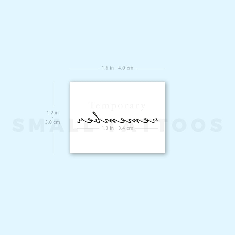 Tatuaje temporal Remember (juego de 3)