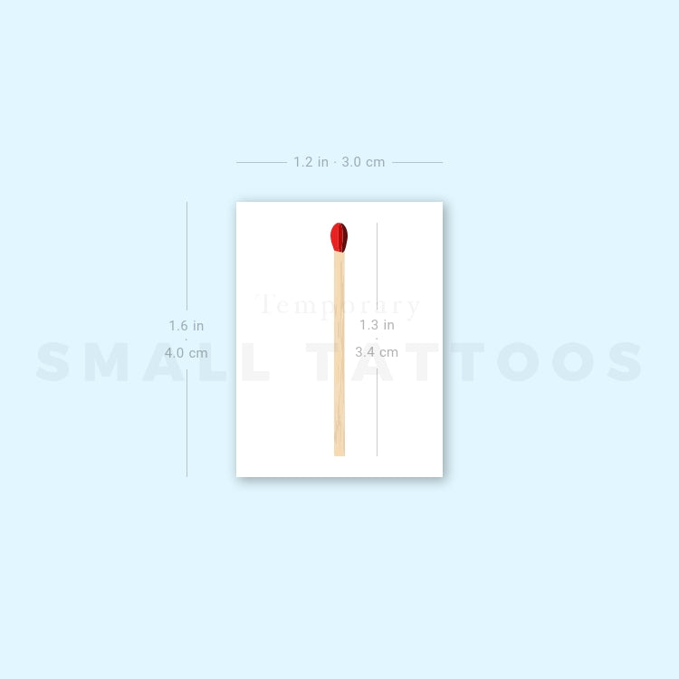 Matchstick Temporary Tattoo (Set of 3)