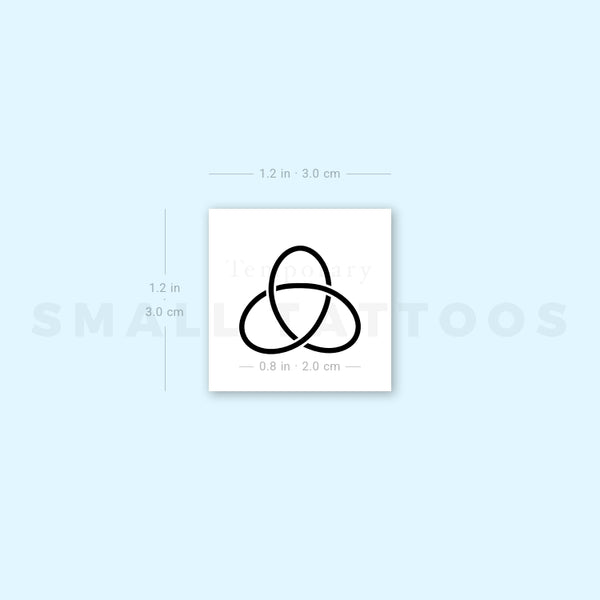 Trefoil Knot Temporary Tattoo (Set of 3)