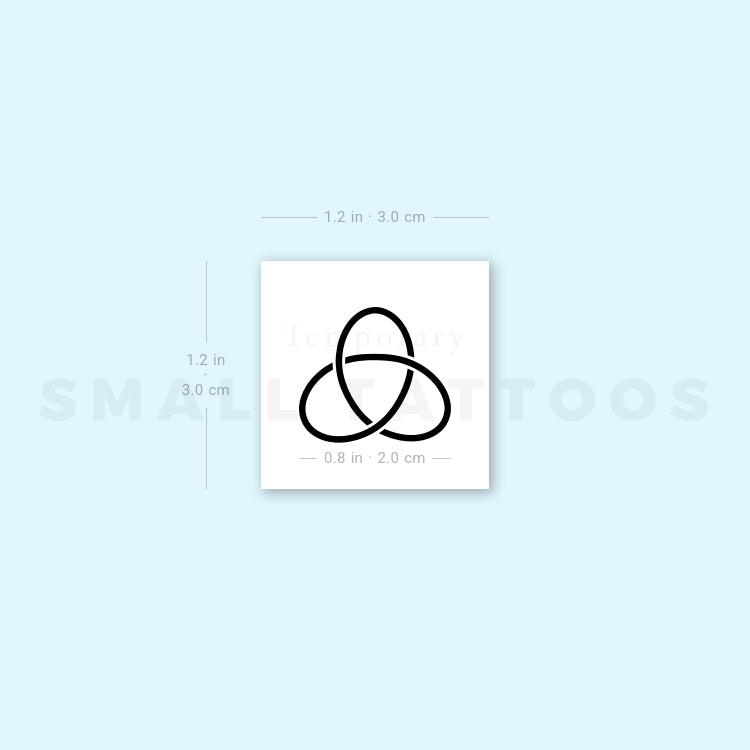 Trefoil Knot Temporary Tattoo (Set of 3)