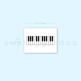 Piano Keys Temporary Tattoo (Set of 3)