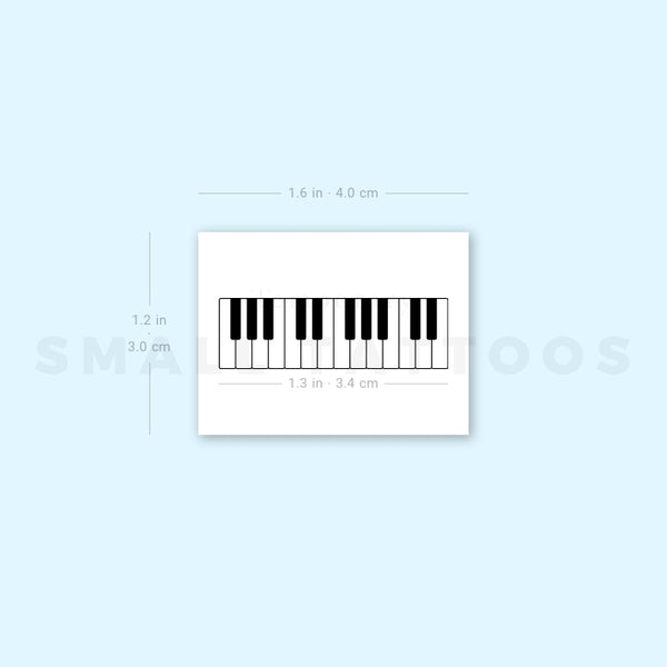 Piano Keys Temporary Tattoo (Set of 3)