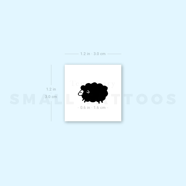 Little Black Sheep Temporary Tattoo (Set of 3)