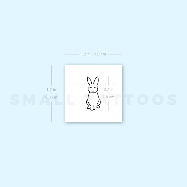 Sitted Rabbit Temporary Tattoo (Set of 3)