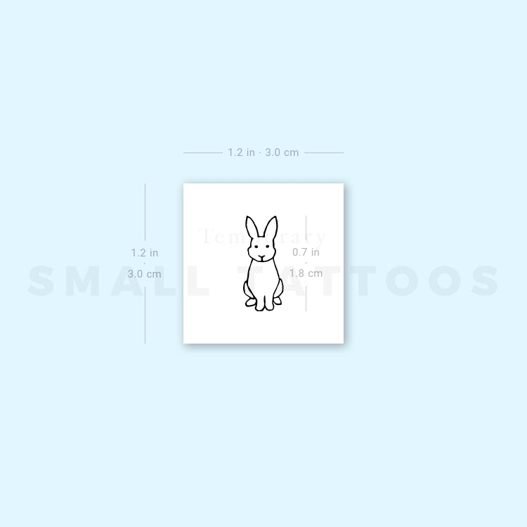 Sitted Rabbit Temporary Tattoo (Set of 3)