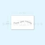 Protect Your Peace By Stefano Mazza Temporary Tattoo (Set of 3)