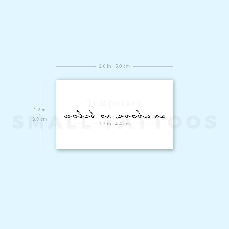As Above, So Below Temporary Tattoo (Set of 3)