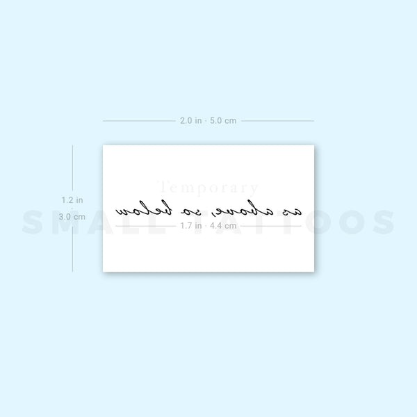 As Above, So Below Temporary Tattoo (Set of 3)