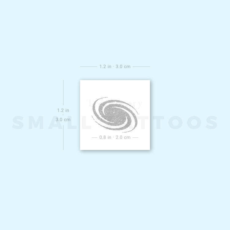 Galaxy Spiral Temporary Tattoo (Set of 3)