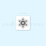 Small Metatron's Cube Temporary Tattoo (Set of 3)