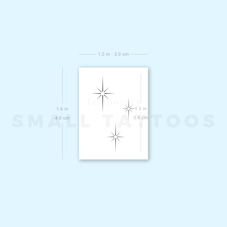 Stardust/Sparkle Temporary Tattoo (Set of 3)