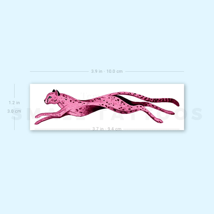 Tatuaje temporal de leopardo rosa de Ann Lilya (juego de 3)