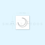 Crescent Moon Temporary Tattoo By M3.Ink (Set of 3)