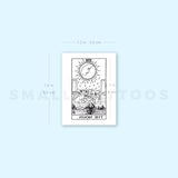 Small The Moon Tarot Card Temporary Tattoo (Set of 3)