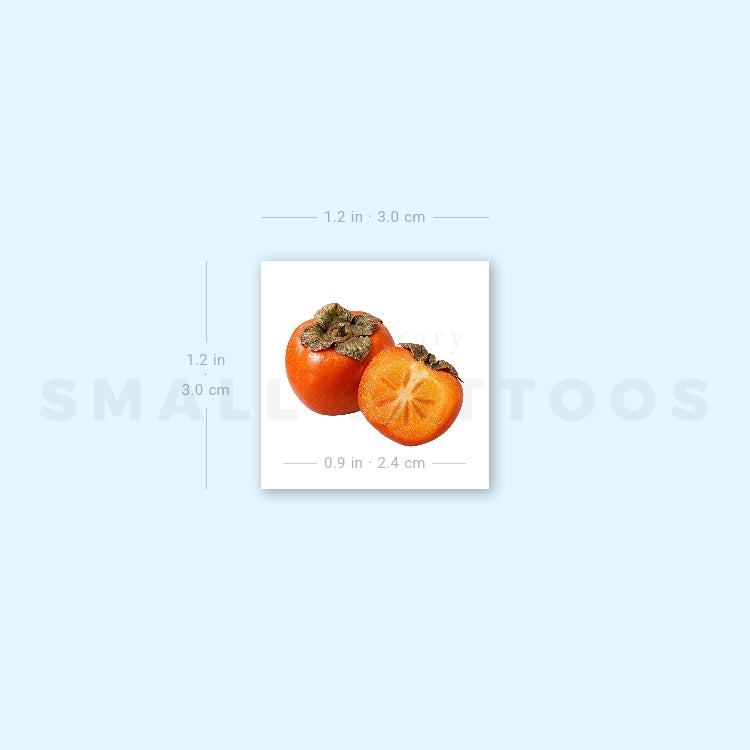 Persimmon Temporary Tattoo (Set of 3)