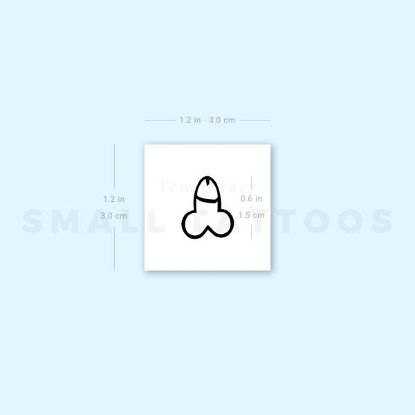 Little Penis Temporary Tattoo (Set of 3)
