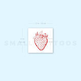 Red Strawberry Temporary Tattoo (Set of 3)