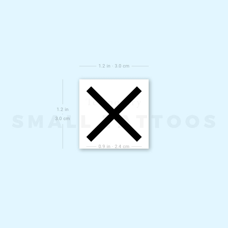 St Andrew's Cross Temporary Tattoo (Set of 3)